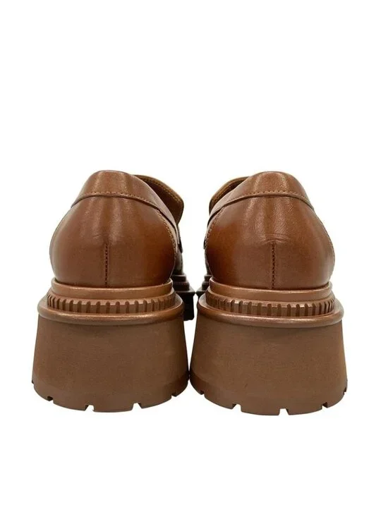 Chanel Loafers 36 C Quilted Brown Gold CC Logo - Picture 6 of 12